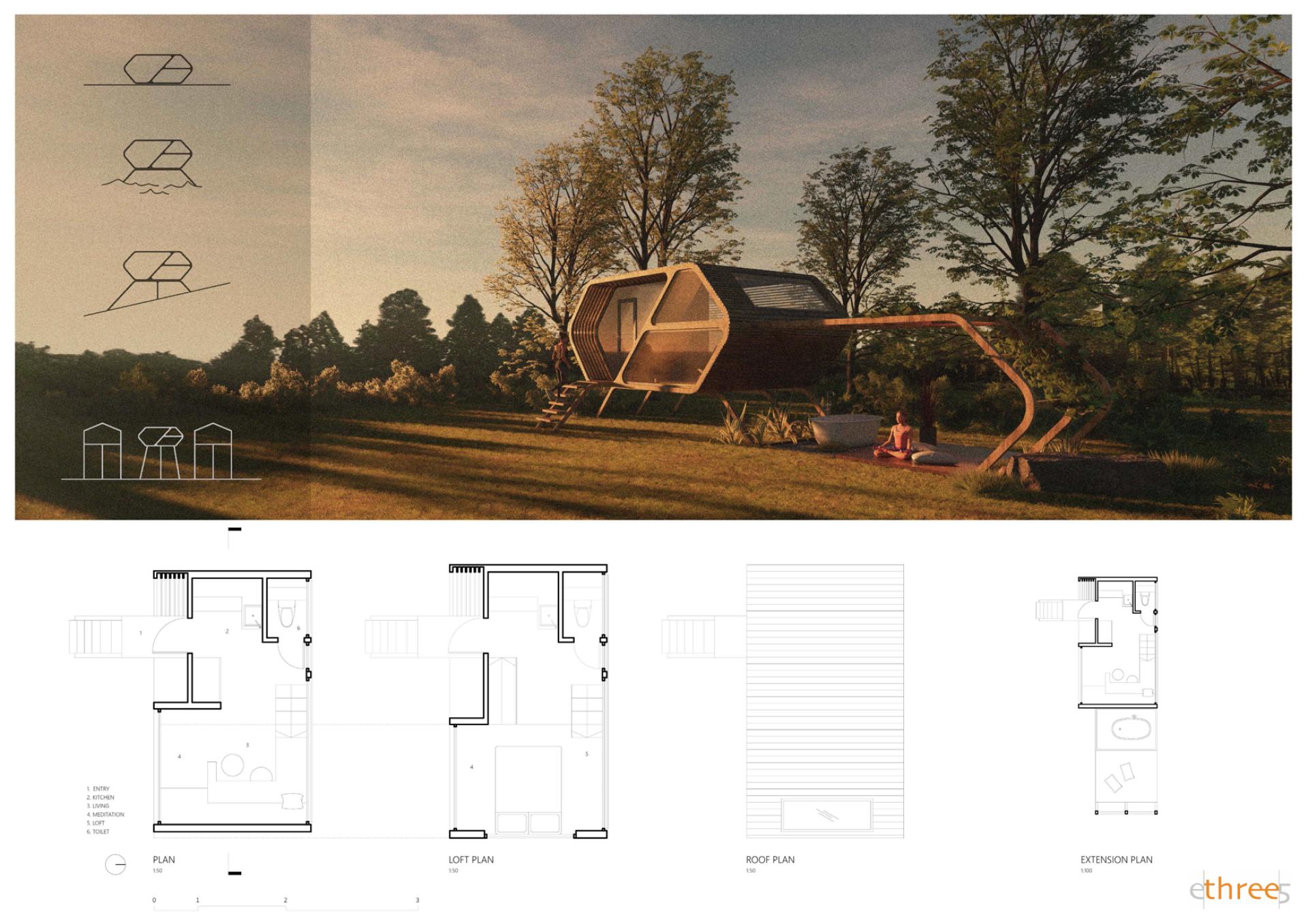 London Design Awards Winner - The Coiling Pod