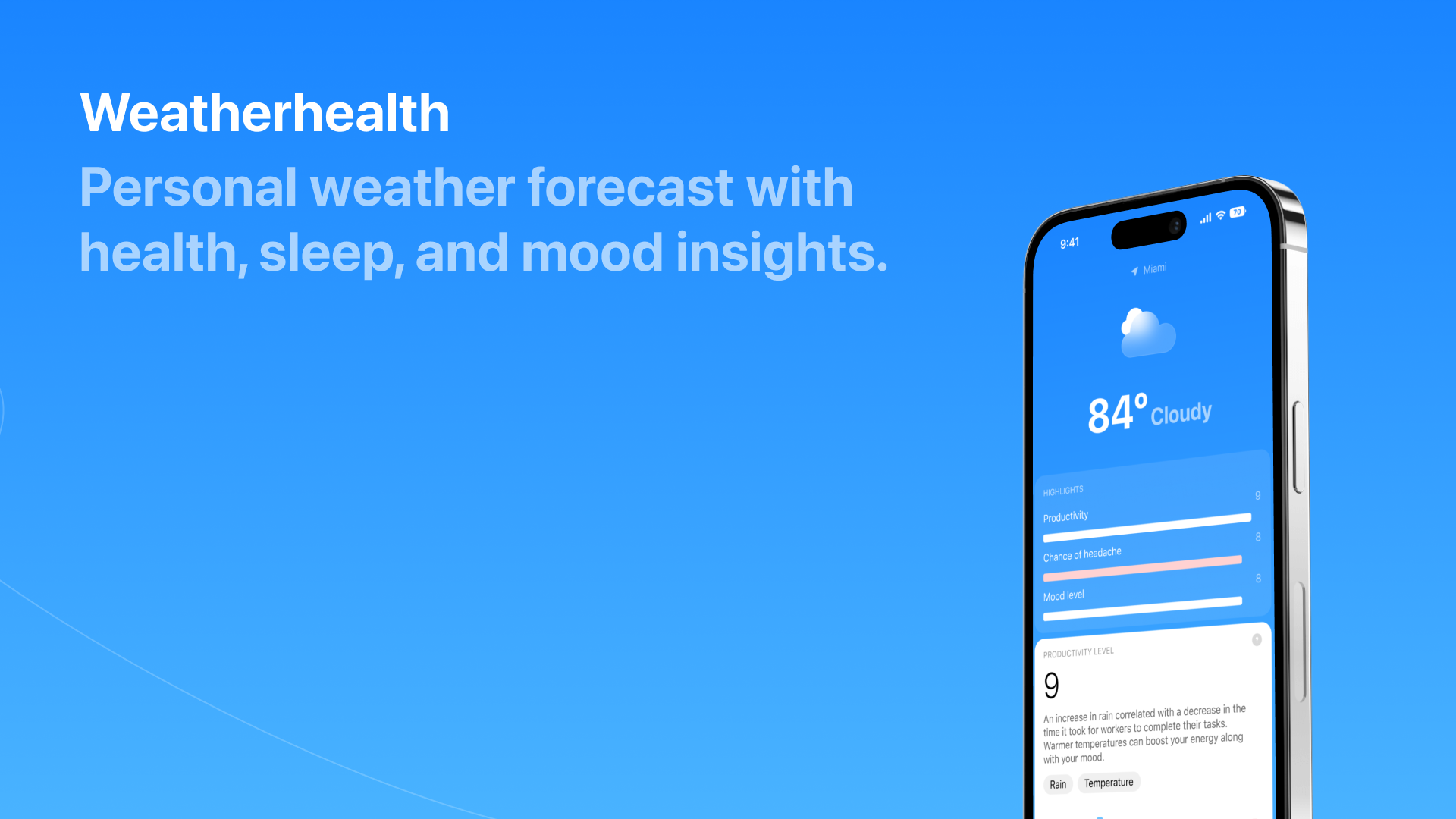 London Design Awards Winner - Weather Health by Danial Siddiki