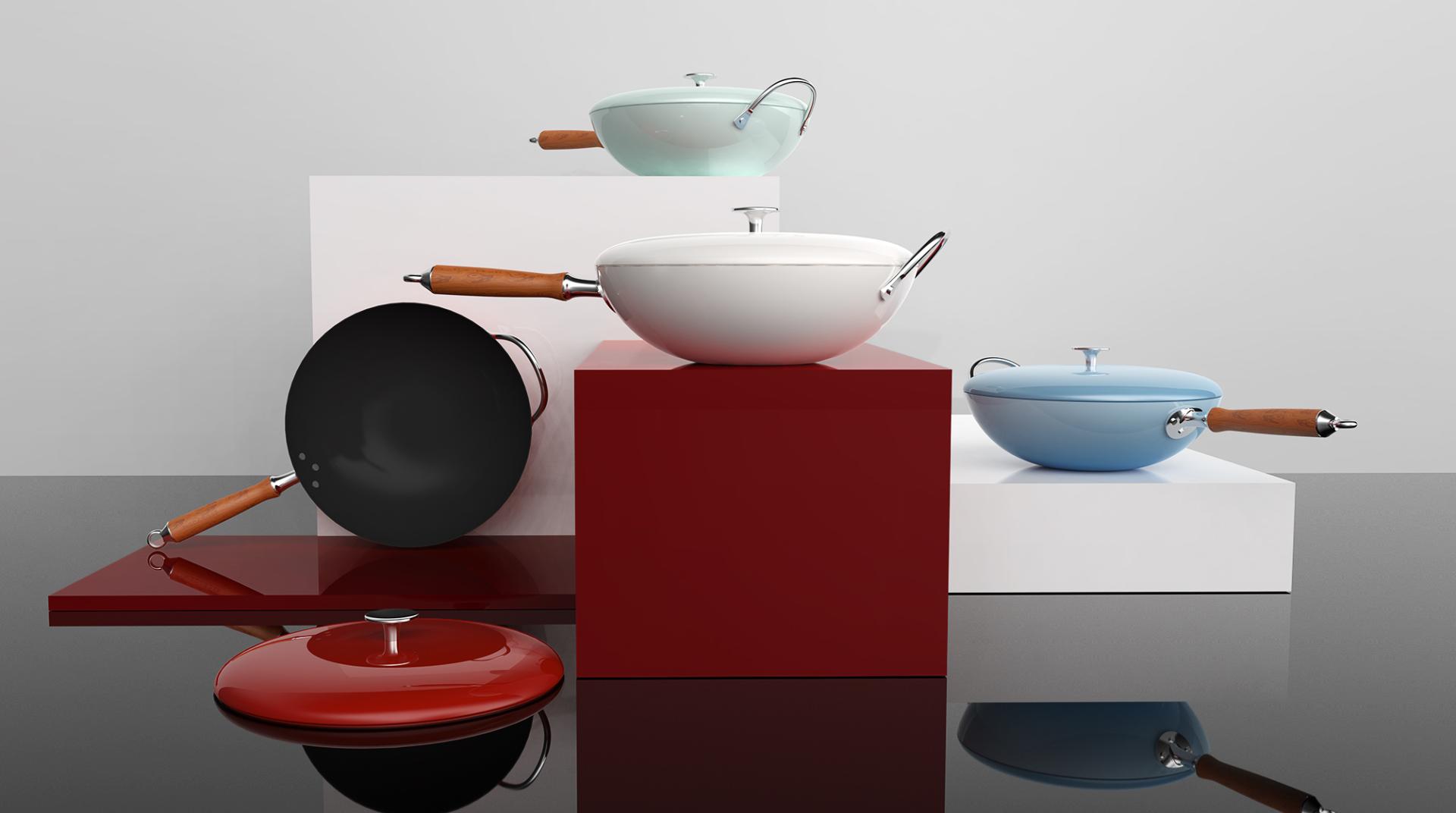 London Design Awards Winner - MOCAROSE enamel refined iron pan