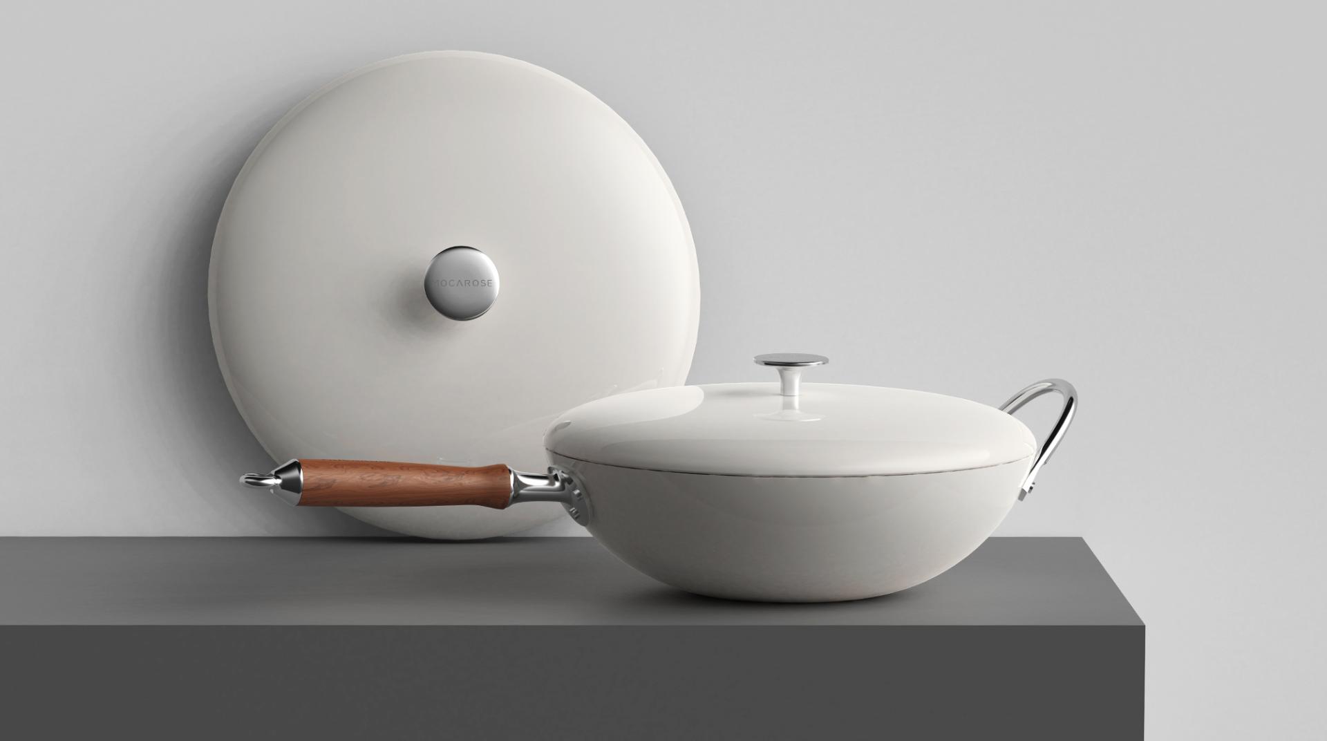 London Design Awards Winner - MOCAROSE enamel refined iron pan