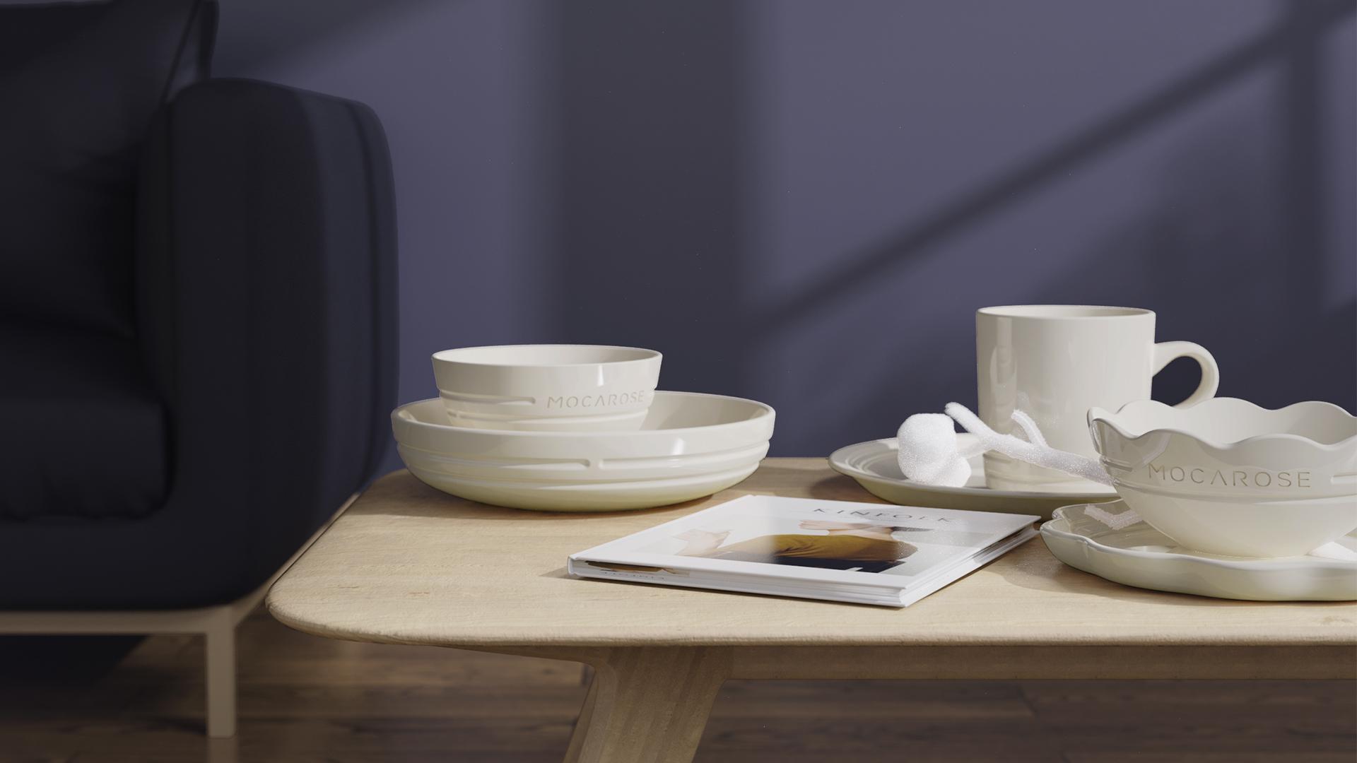 London Design Awards Winner - MOCAROSE stoneware dishware