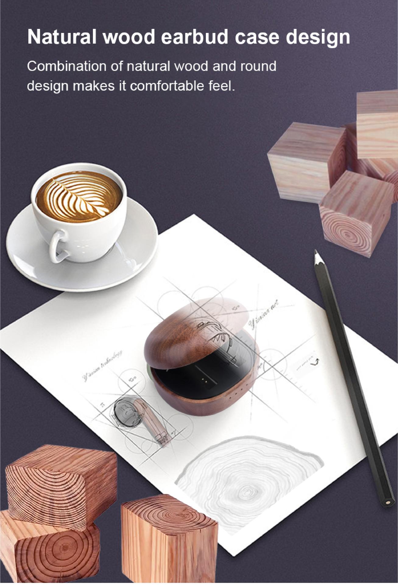 London Design Awards Winner - Woodpods Ⅲ Wooden TWS