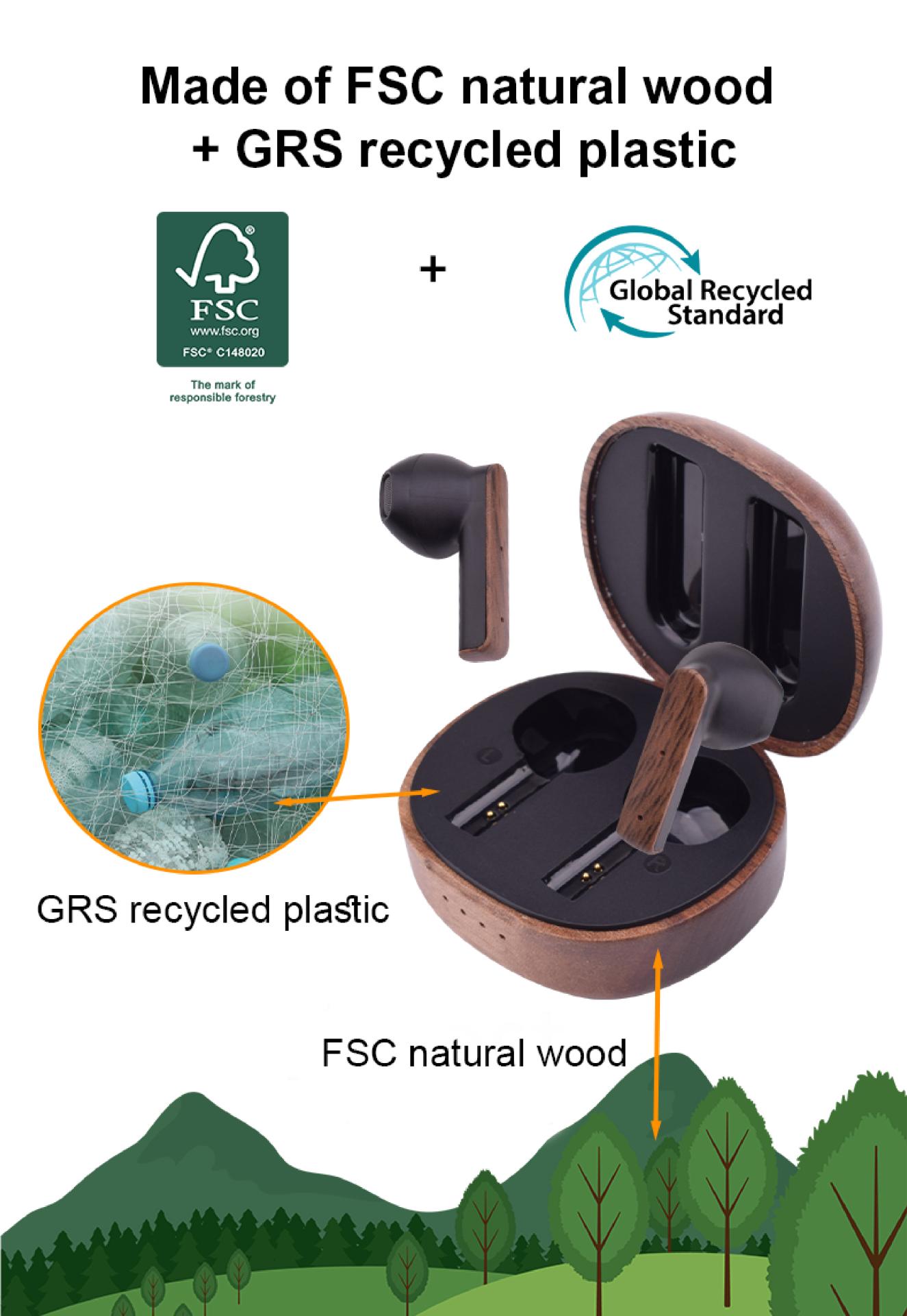 London Design Awards Winner - Woodpods Ⅲ Wooden TWS