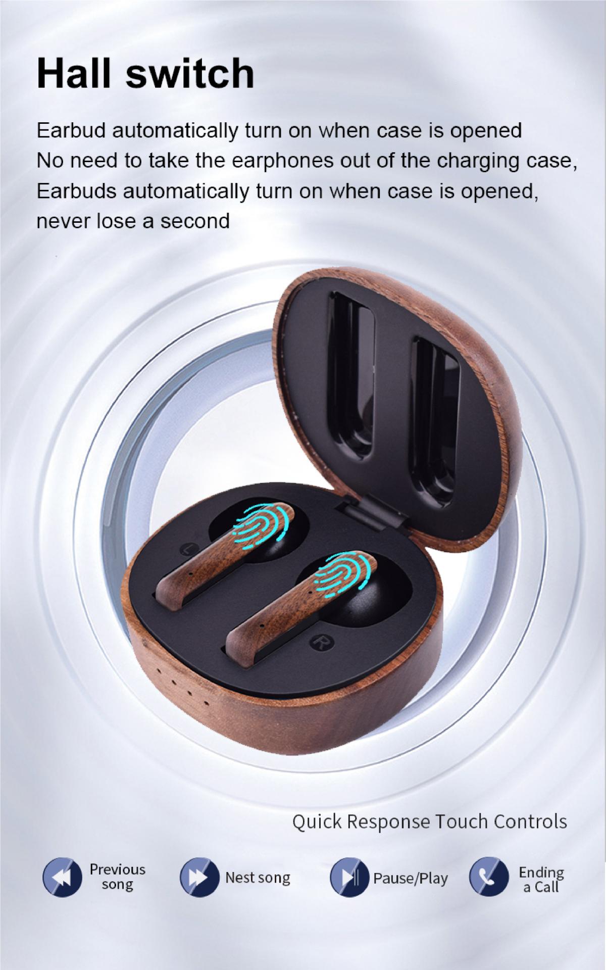 London Design Awards Winner - Woodpods Ⅲ Wooden TWS