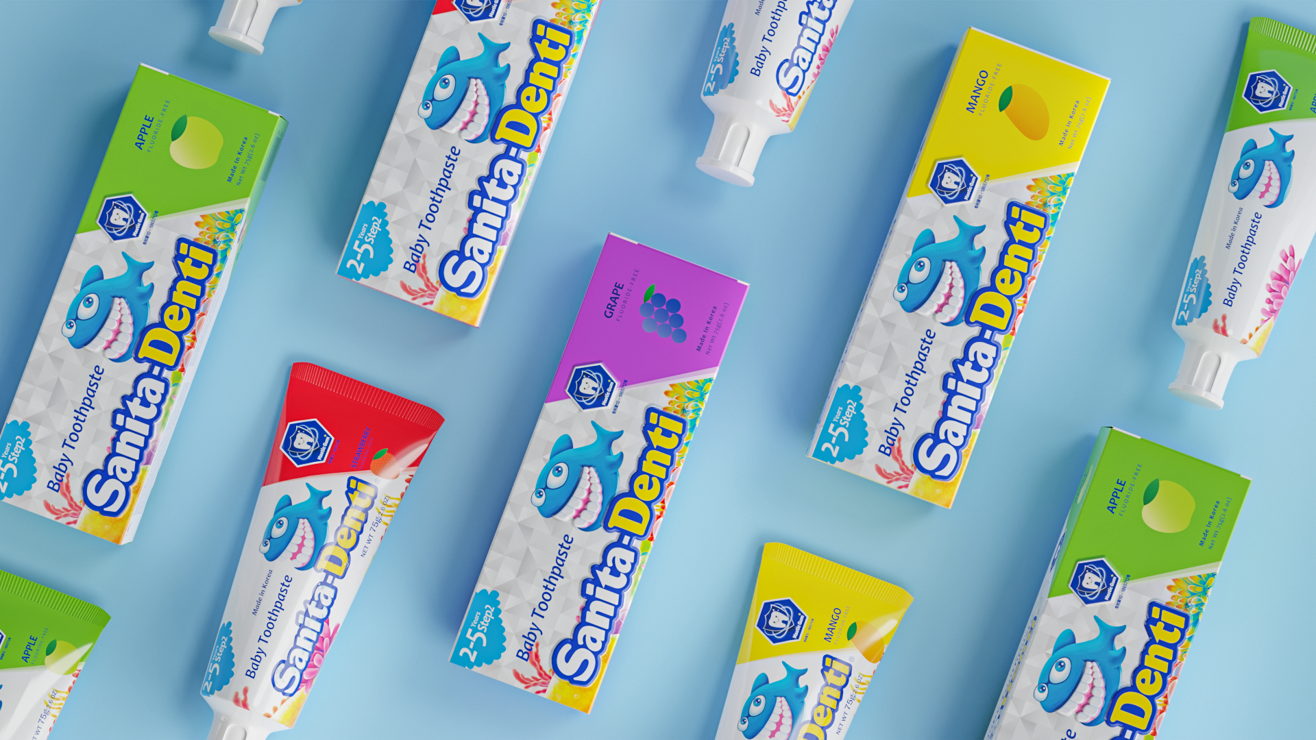 London Design Awards Winner - Sanita-Denti Baby Toothpaste Series