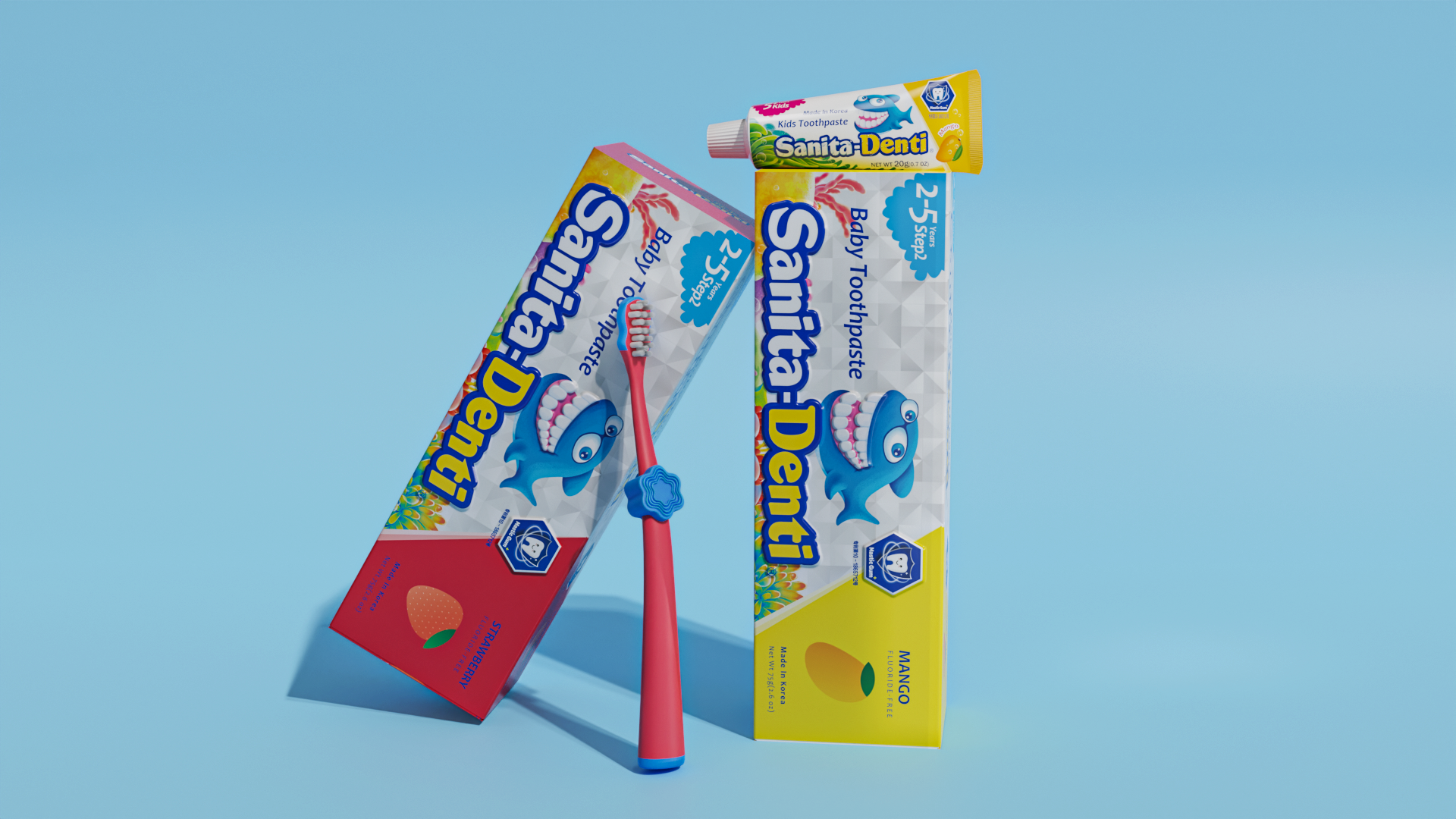 London Design Awards Winner - Sanita-Denti Baby Toothpaste Series