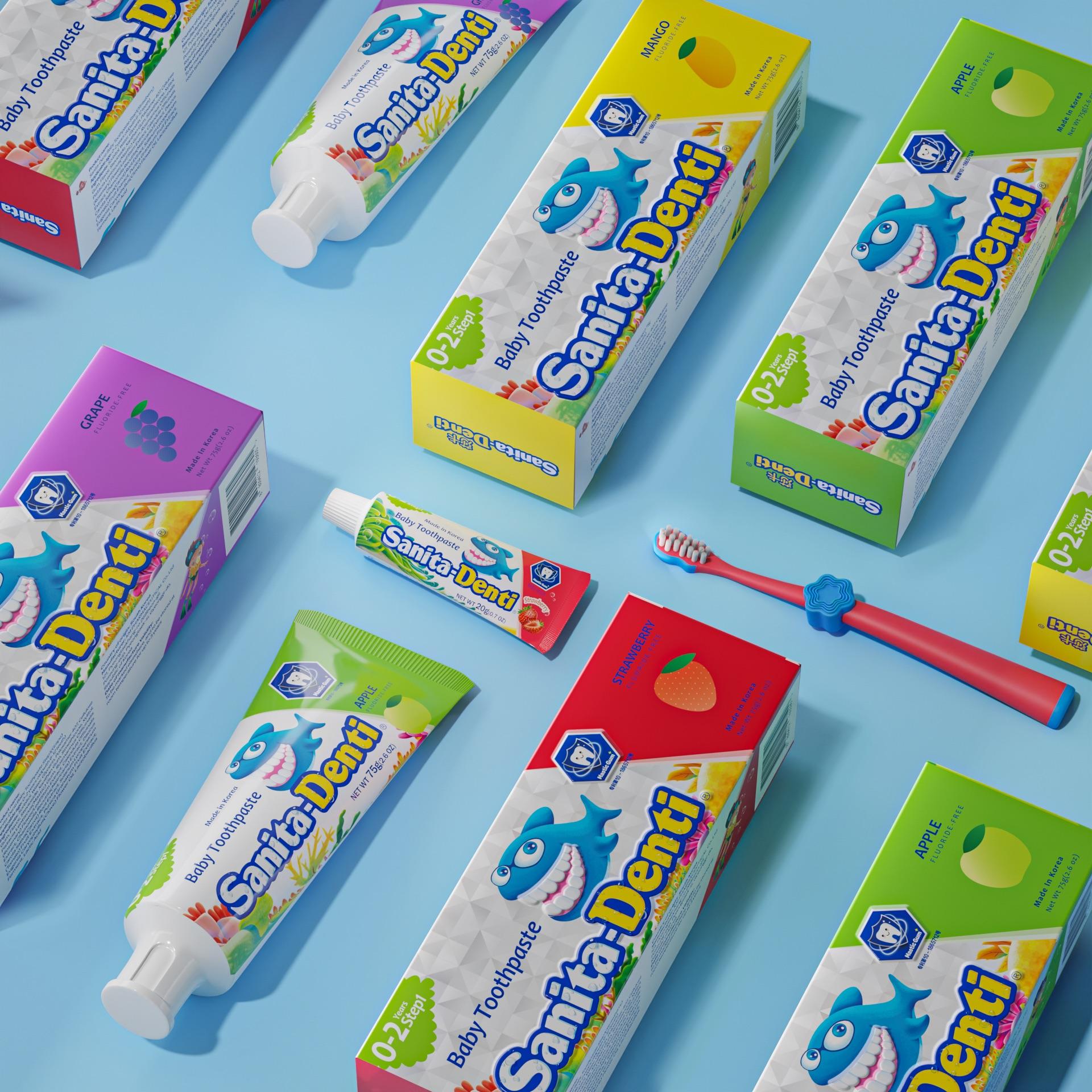 London Design Awards Winner - Sanita-Denti Baby Toothpaste Series