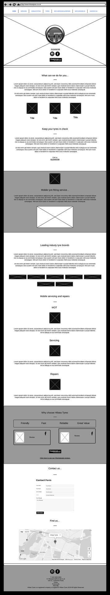 London Design Awards Winner - Hilsea Tyres Website