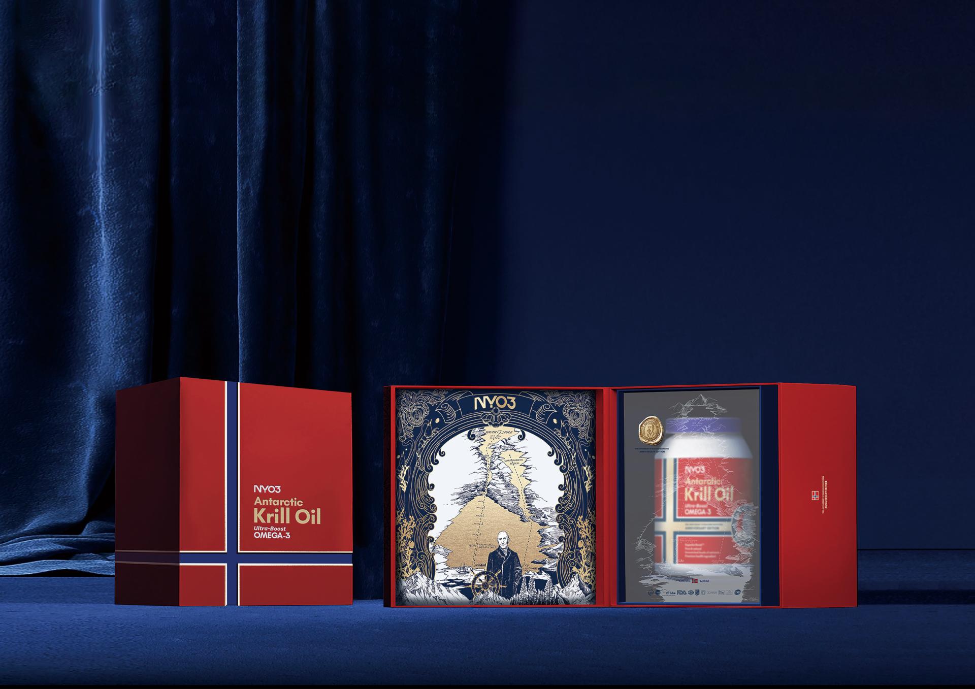 London Design Awards Winner - NYO3 Antarctic Krill Oil Golden Amundsen Edition