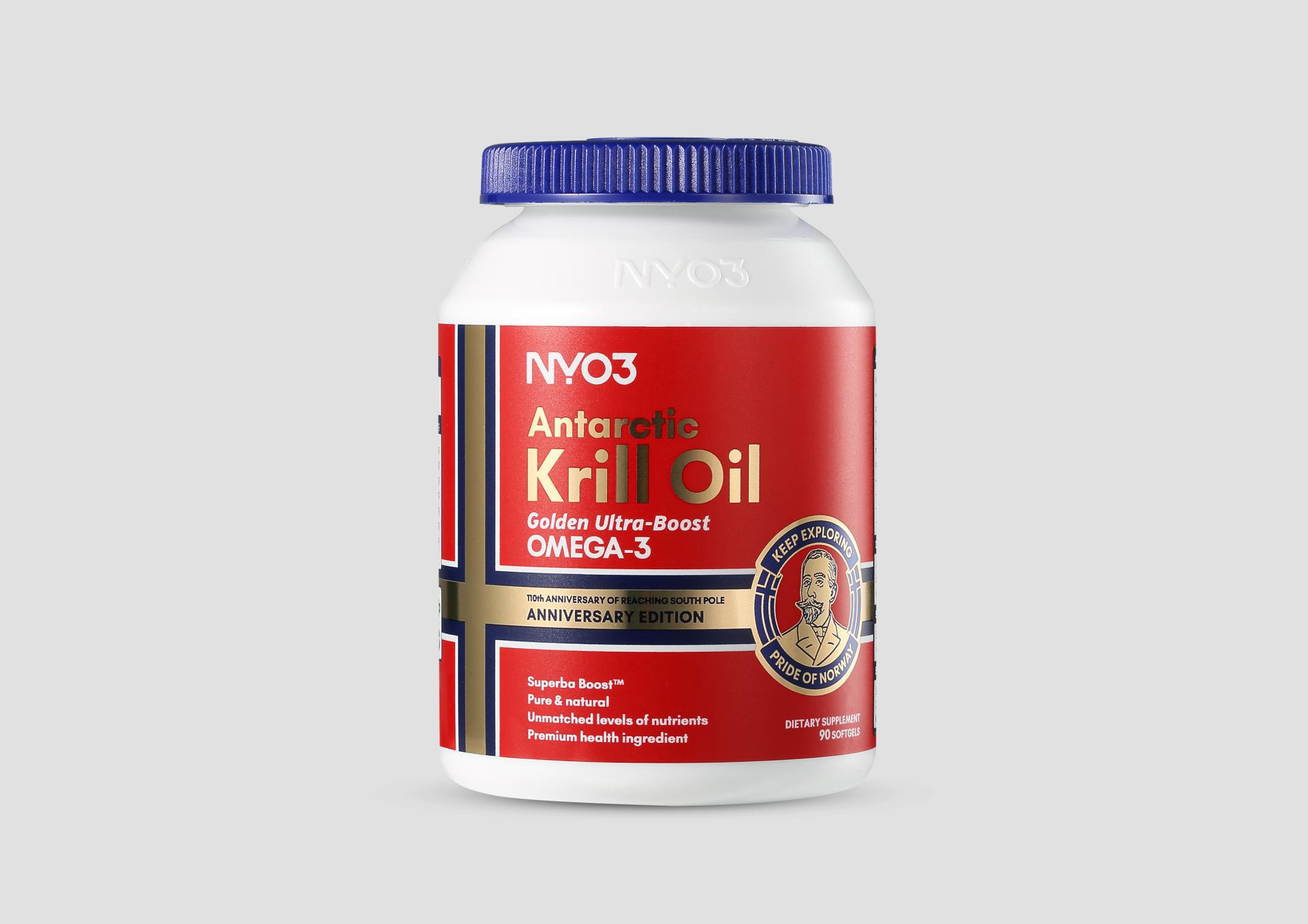 London Design Awards Winner - NYO3 Antarctic Krill Oil Golden Amundsen Edition