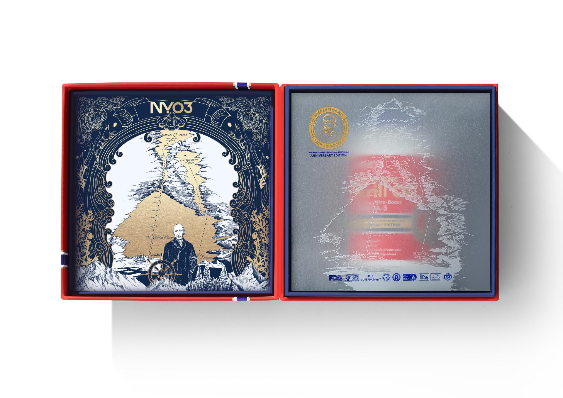 London Design Awards Winner - NYO3 Antarctic Krill Oil Golden Amundsen Edition
