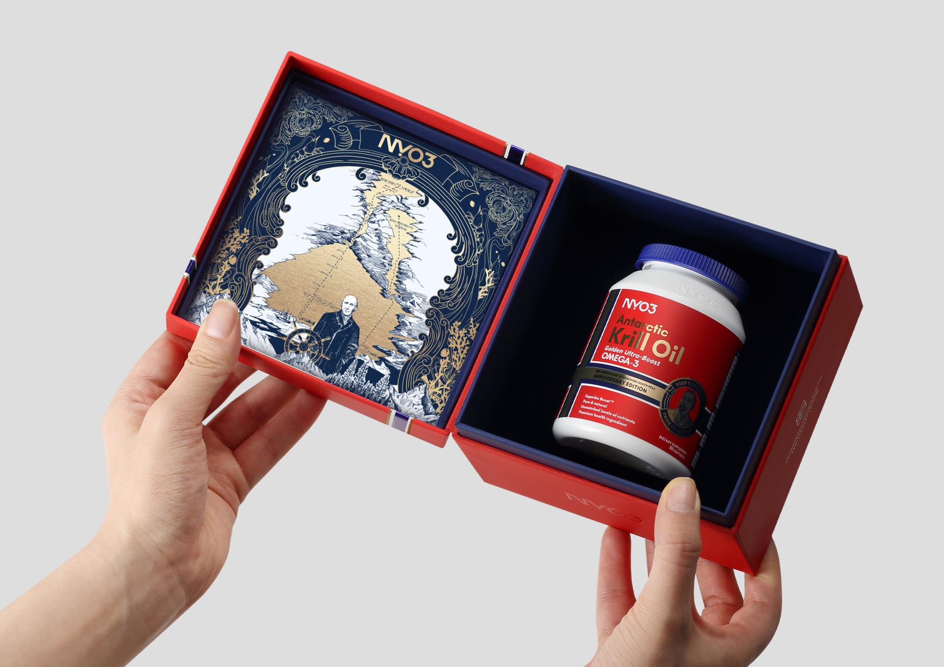 London Design Awards Winner - NYO3 Antarctic Krill Oil Golden Amundsen Edition