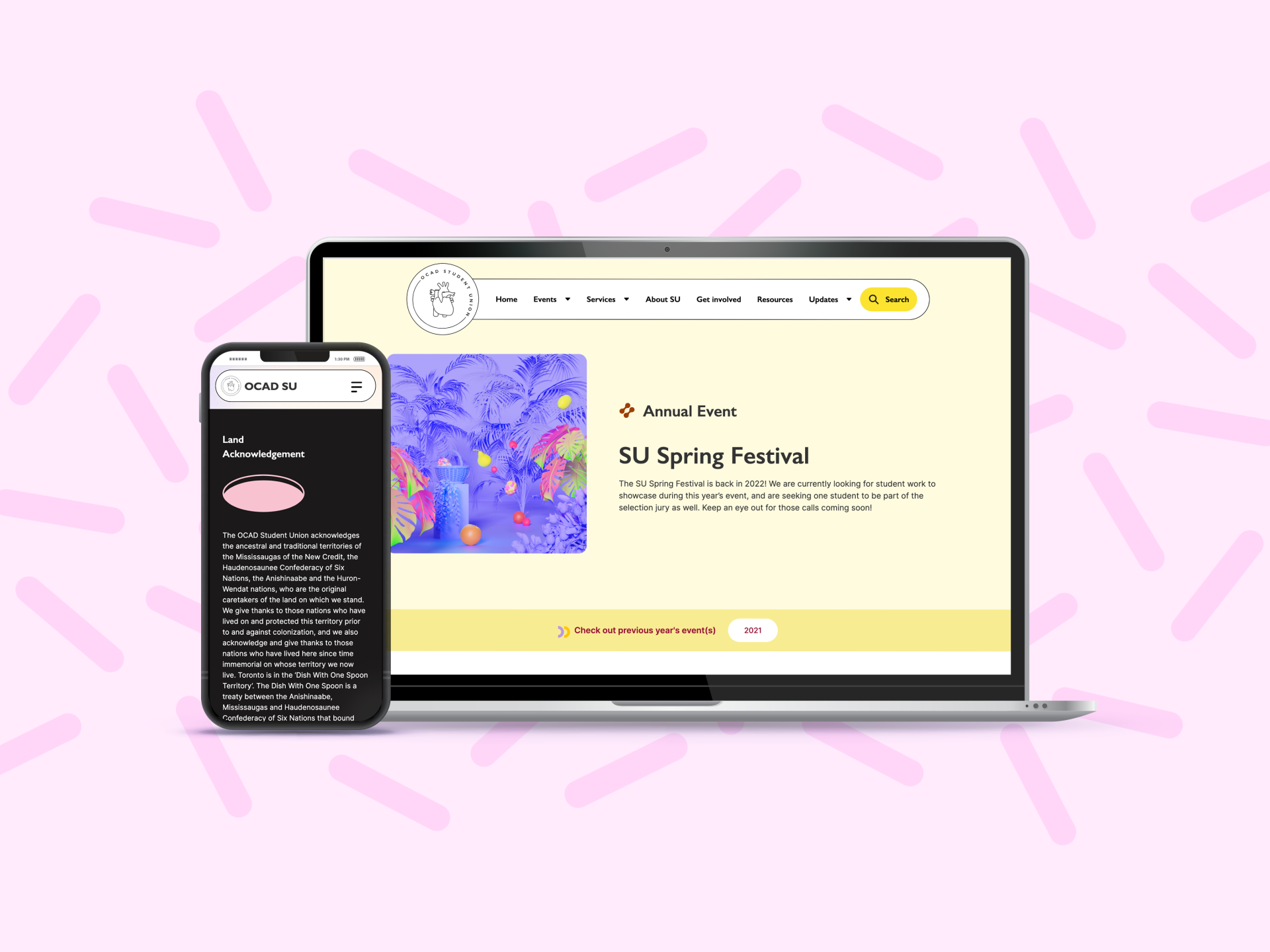 London Design Awards Winner - OCAD University Student Union Website