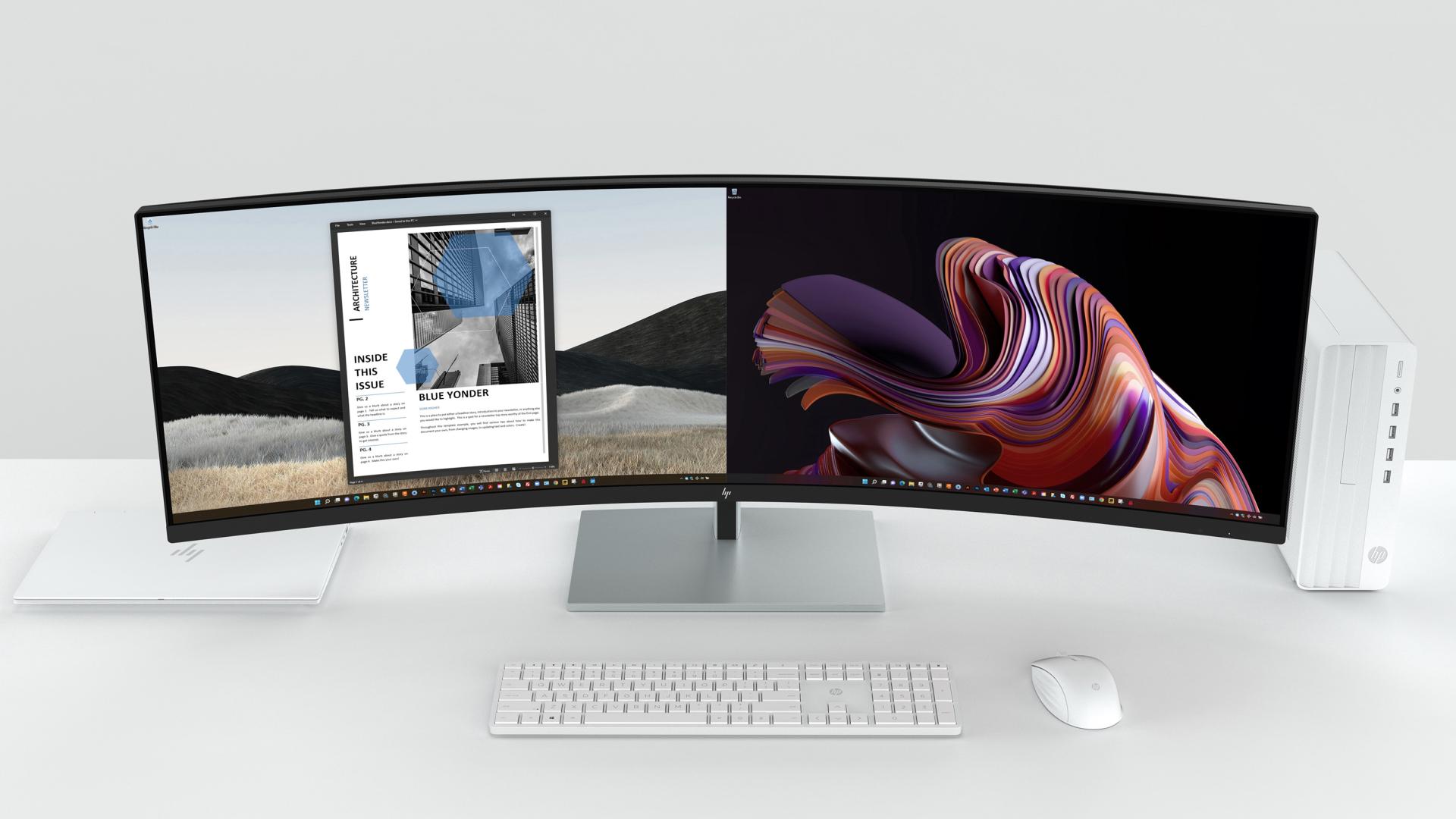 London Design Awards Winner - HP E45c curved display