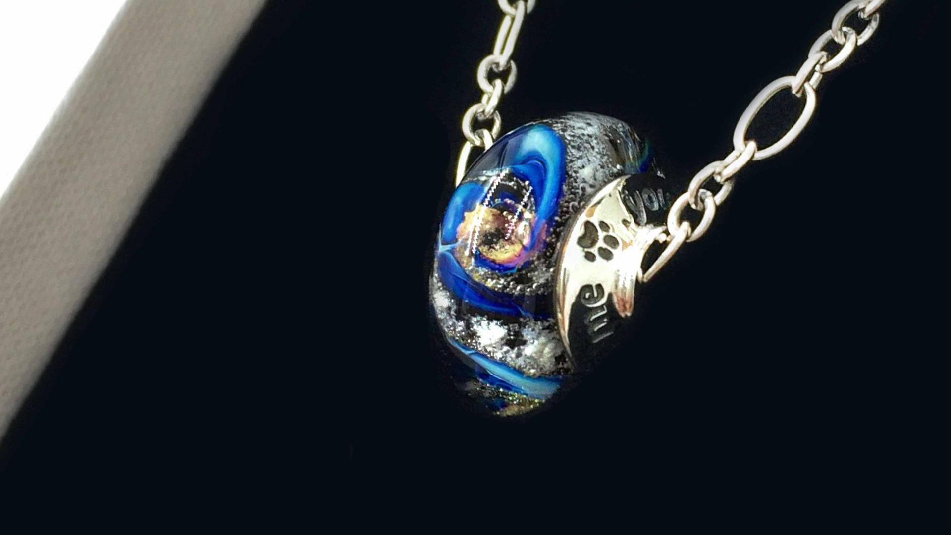 London Design Awards Winner - Nebula glass bead of ash