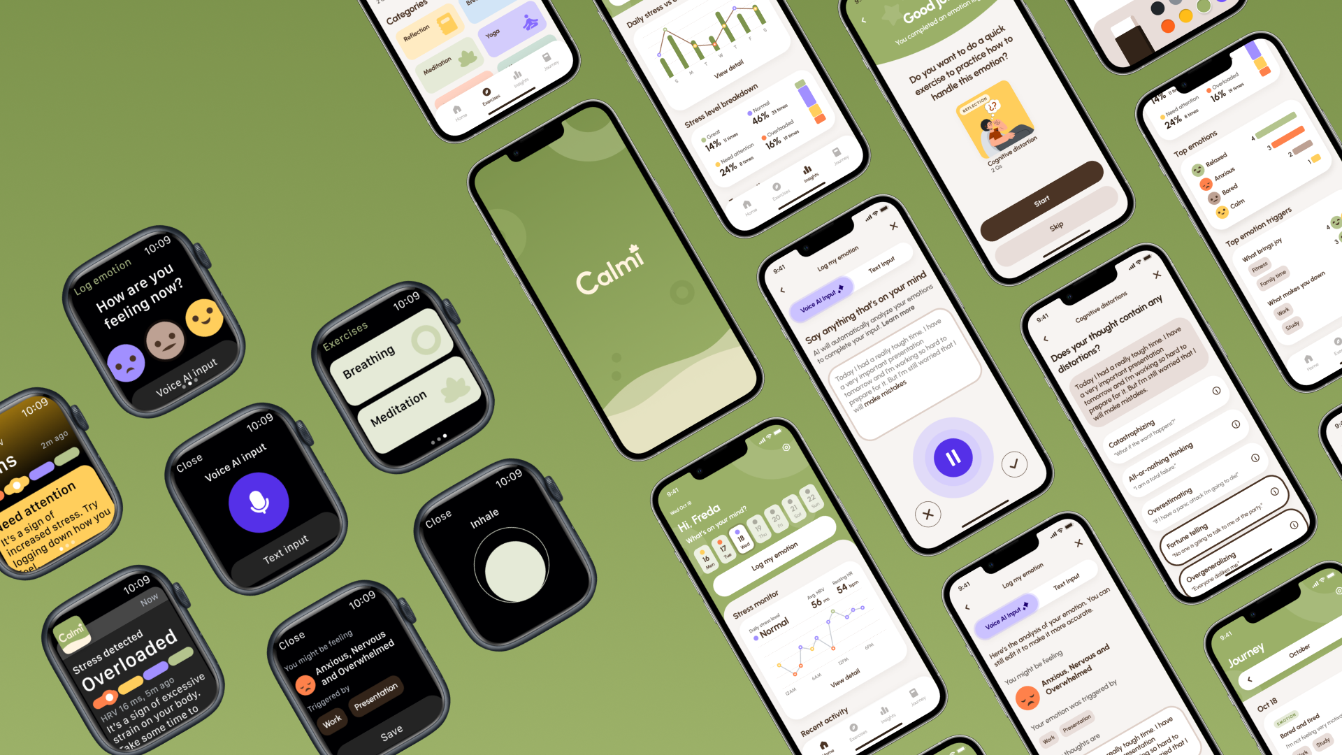 London Design Awards Winner - Calmi - Stress tracking and management companion