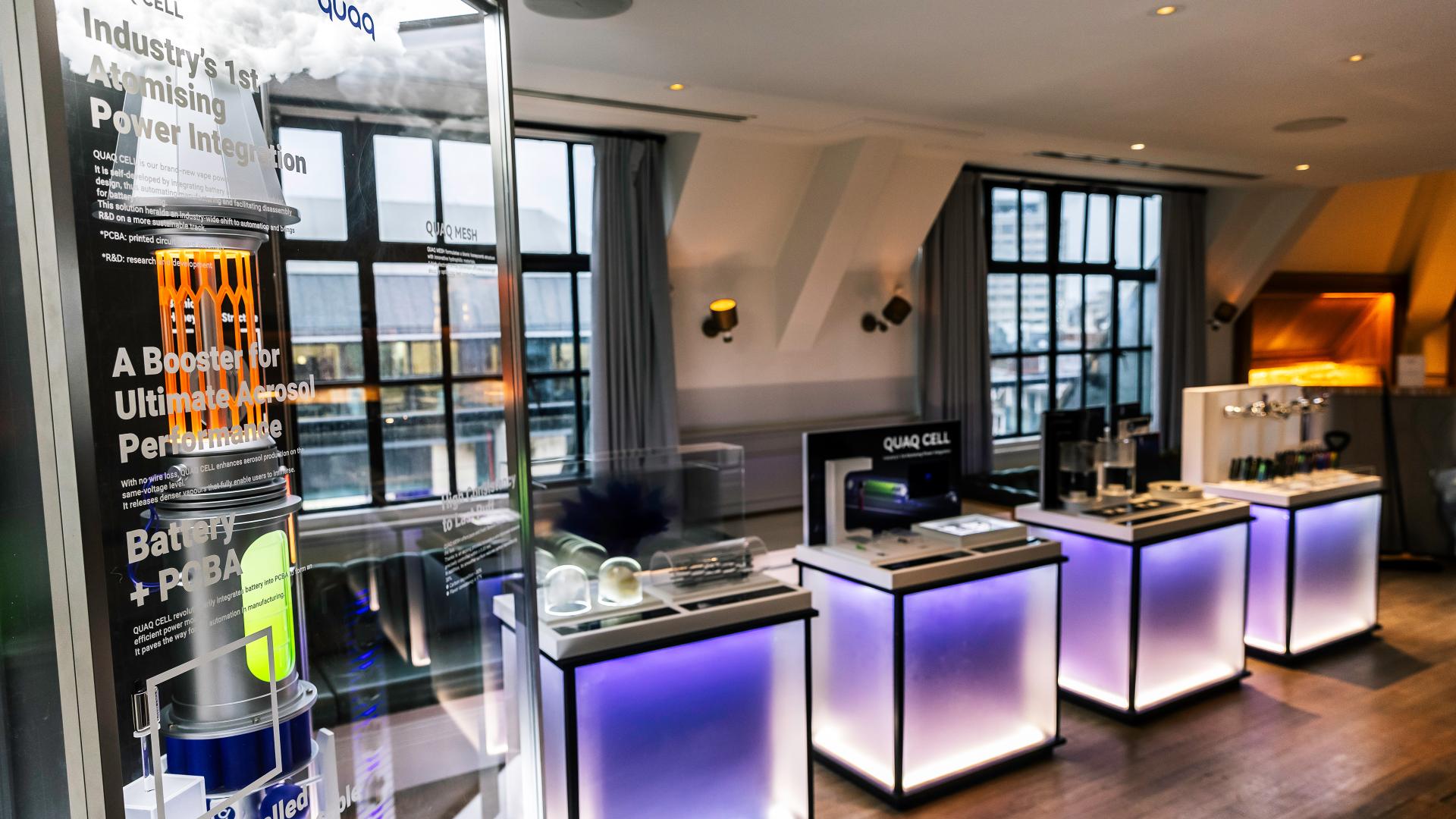 London Design Awards Winner - Quaq launch event installation art & display design